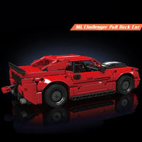 Thumbnail for Building Blocks Tech Challenger Pull Back Sports Car Bricks Toy Construction Set Toys - 4