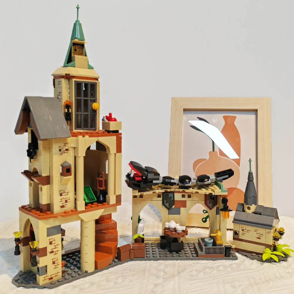 Building Blocks Creator Harry Potter MOC Magic Courtyard Bricks Toy Construction Set Toys - 1