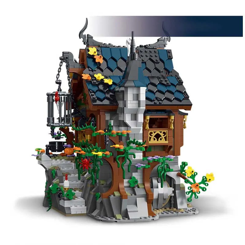 Building Blocks Creator Expert MOC Medieval Witch House Bricks Toy - 4