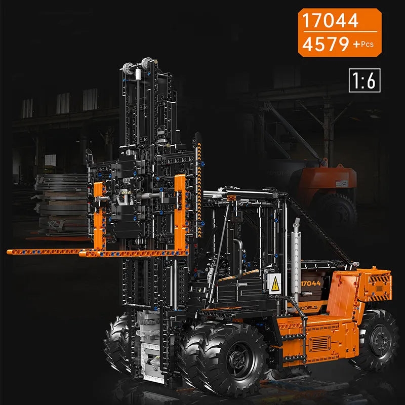 Building Blocks Tech Motorized RC Heavy Forklift Truck Bricks Toy Construction Set Toys - 2