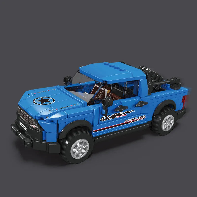 Building Blocks Tech Mini Raptor Pickup Car Champions Bricks Toy - 3