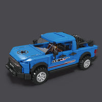 Thumbnail for Building Blocks Tech Mini Raptor Pickup Car Champions Bricks Toy - 3