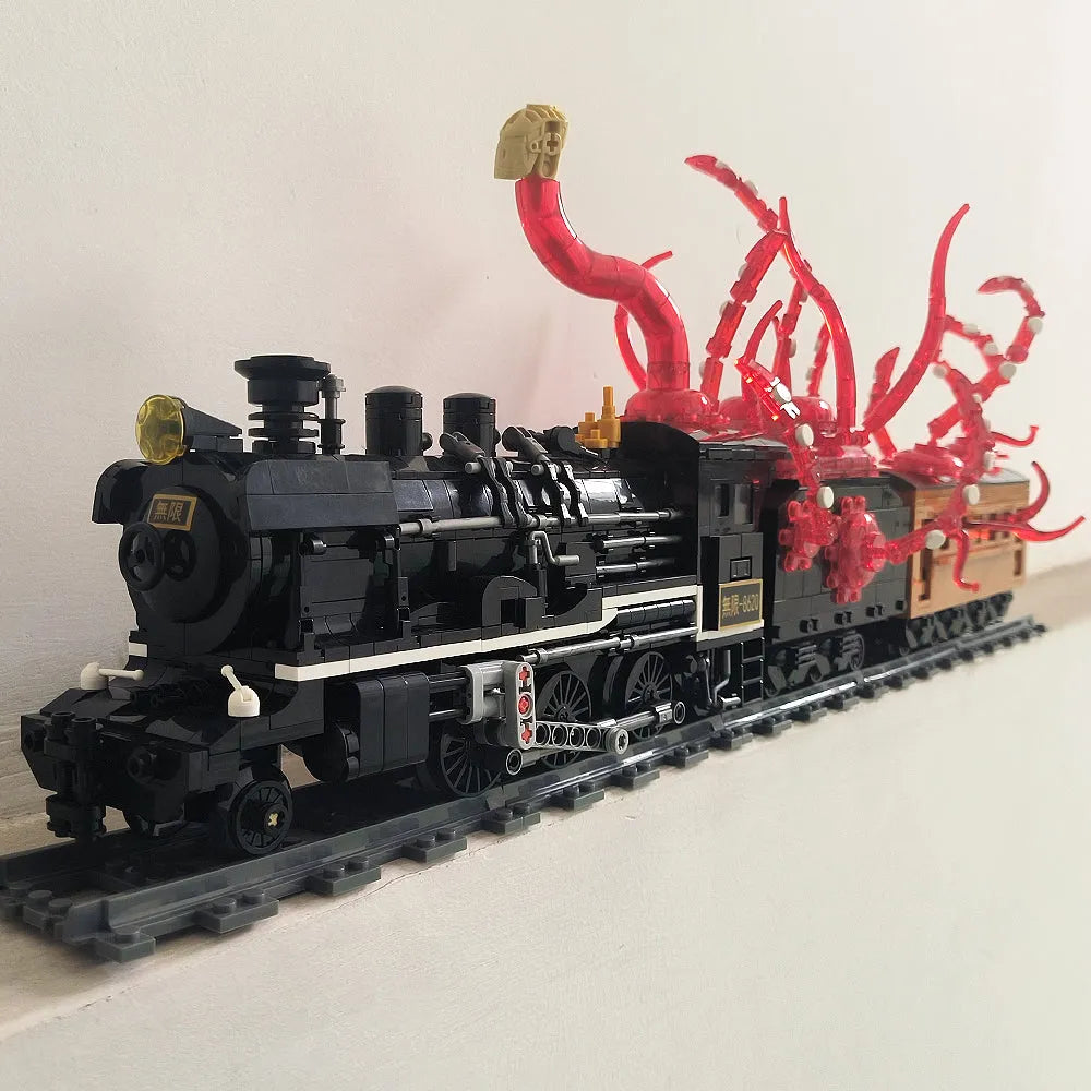 Building Blocks Tech MOC Assembled Unlimited Train Bricks Toys Construction Set Toys - 16