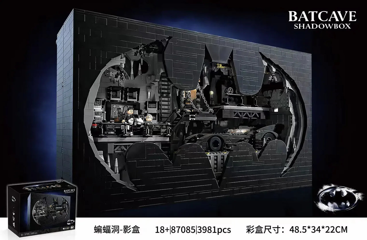 Building Blocks Super Hero MOC Batcave Shadow Box Bricks Toy - 2