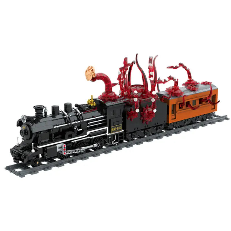 Building Blocks Tech MOC Assembled Unlimited Train Bricks Toys - 1