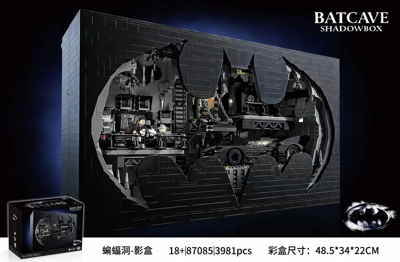 Building Blocks Super Hero MOC Ultimate Batcave Shadow Box Bricks Toy - 1