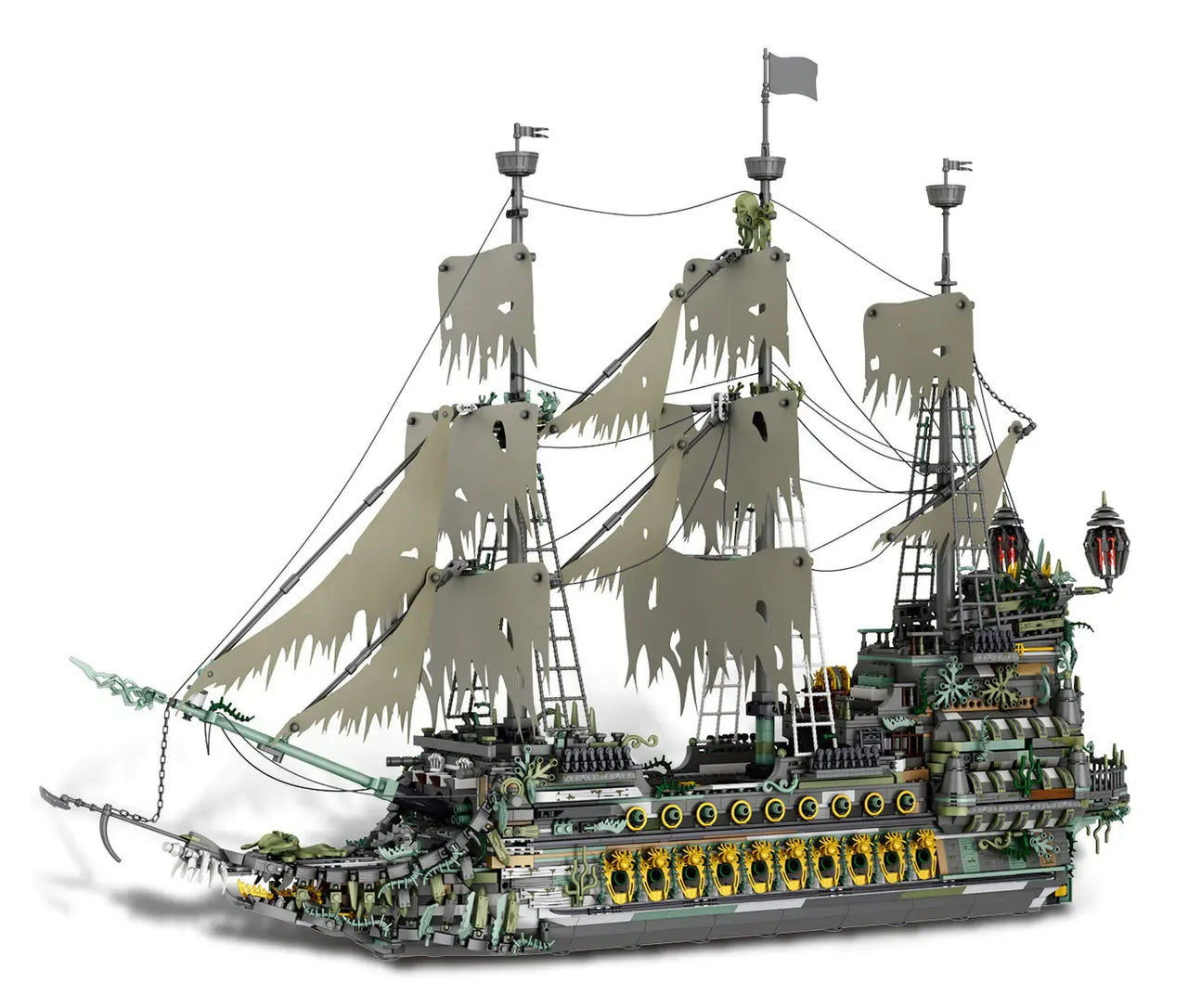 Building Blocks Pirates Of Caribbean MOC Flying Dutchman Ship Bricks Toy - 1