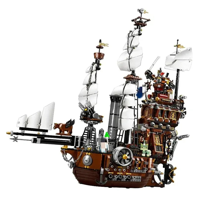 Building Blocks Movie MOC Metal Beard Sea Cow Pirates Ship Bricks Toy - 1