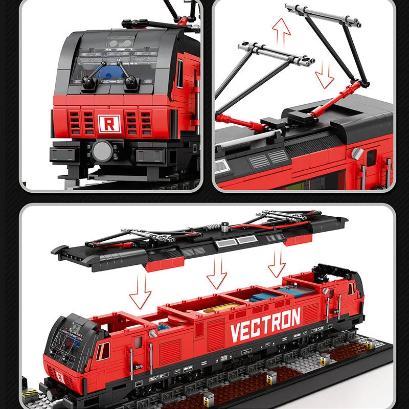 Building Blocks Tech Vectron European Electric Passenger Train Bricks Toy Construction Set Toys - 5