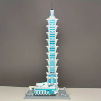 Thumbnail for Building Blocks MOC Architecture Taipei 101 Tower Bricks Toys - 11