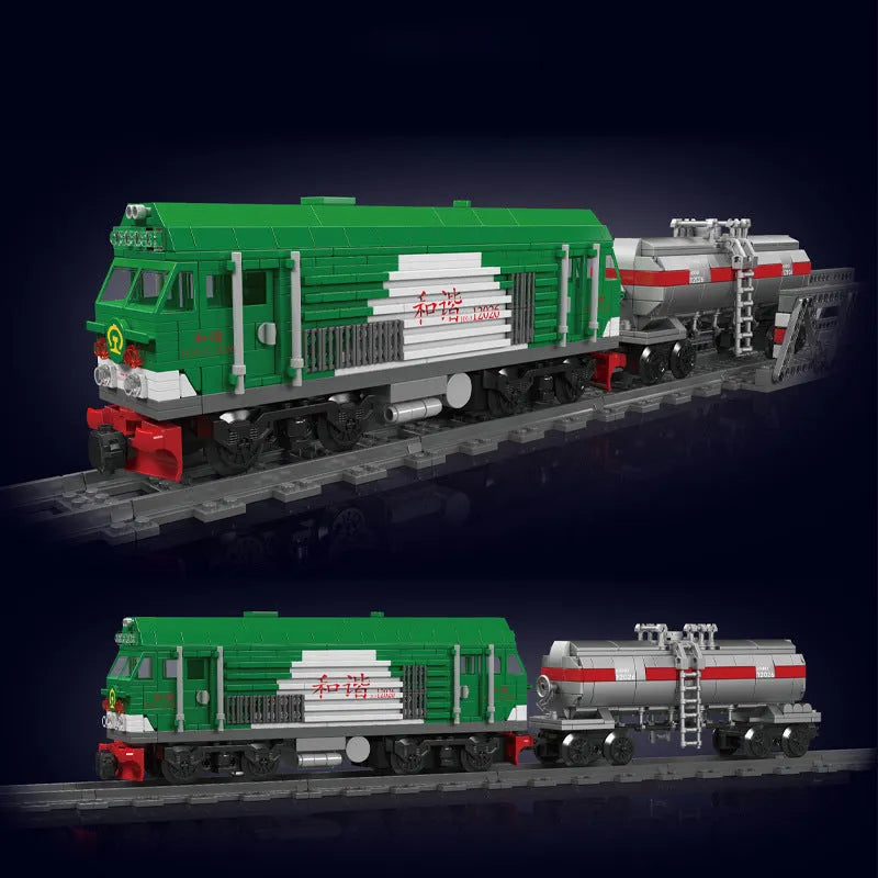Building Blocks Tech HXN 3 Diesel Locomotive RC Train Bricks Toy - 4