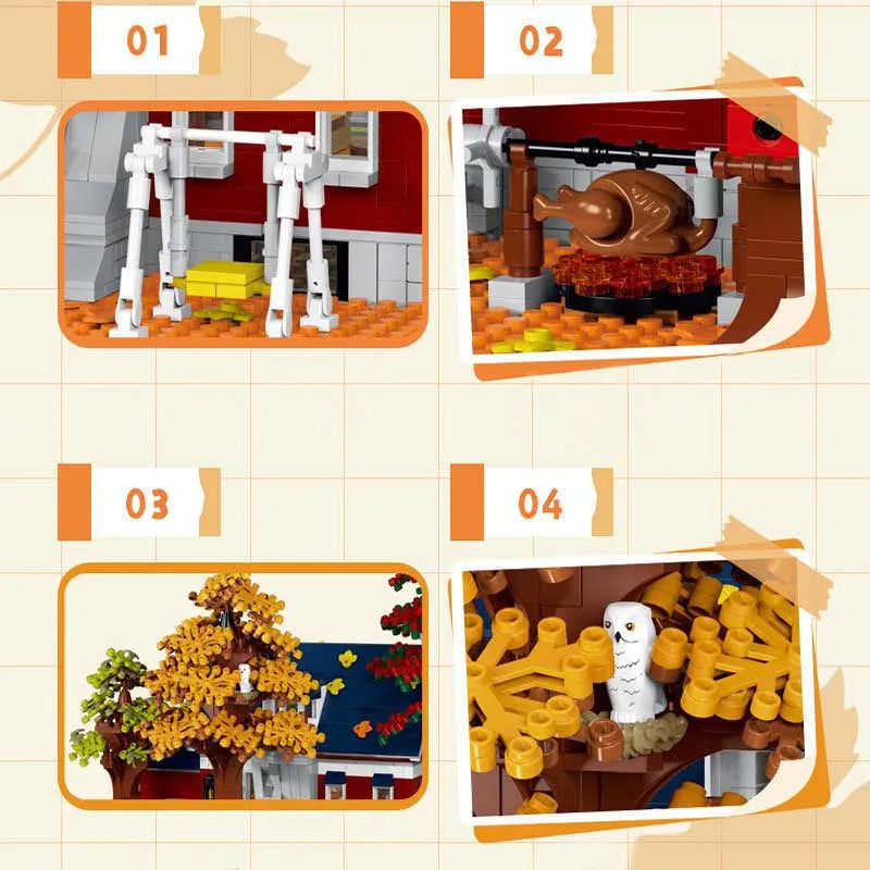 Building Blocks Creator Expert MOC Autumn Winery Bricks Toy Construction Set Toys - 6