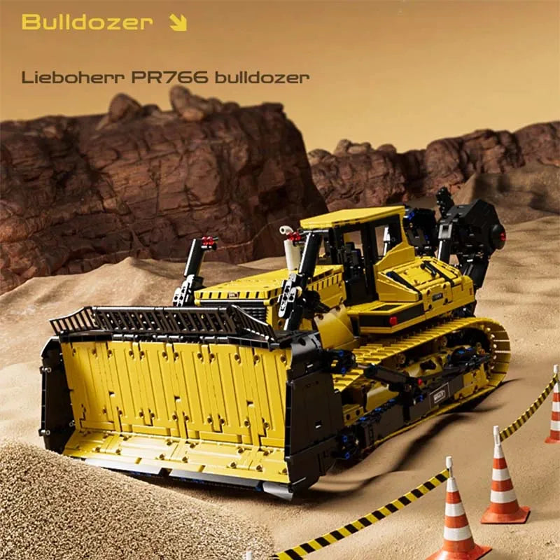 Building Blocks Tech MOC Liebherr PR766 Bulldozer Bricks Toy - 6