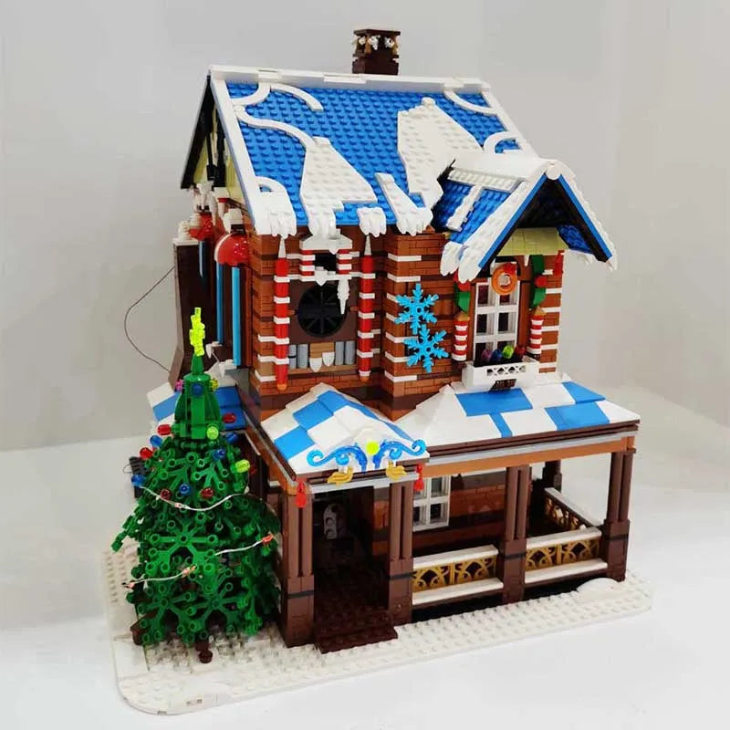 Building Blocks Creator Expert MOC City Christmas House Bricks Toy - 9