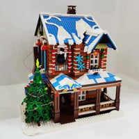 Thumbnail for Building Blocks Creator Expert MOC City Christmas House Bricks Toy Construction Set Toys - 9