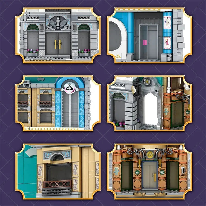 Building Blocks Harry Potter Streetscape Book of Architecture Bricks Toy Construction Set Toys - 4