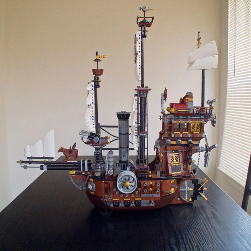 Building Blocks Movie MOC Metal Beard Sea Cow Pirates Ship Bricks Toy - 3