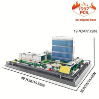 Thumbnail for Building Blocks MOC Architecture NY United Nations HQ Bricks Kids Toys Construction Set Toys - 3