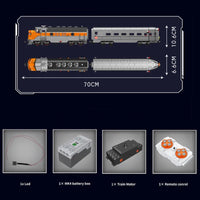 Thumbnail for Building Blocks Tech USA EMD F7 WP Diesel Locomotive Train Bricks Toy - 10