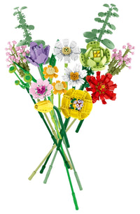 Thumbnail for Building Blocks MOC Ideas Creator Expert Flowers Bouquet Bricks Toy Construction Set Toys - 1