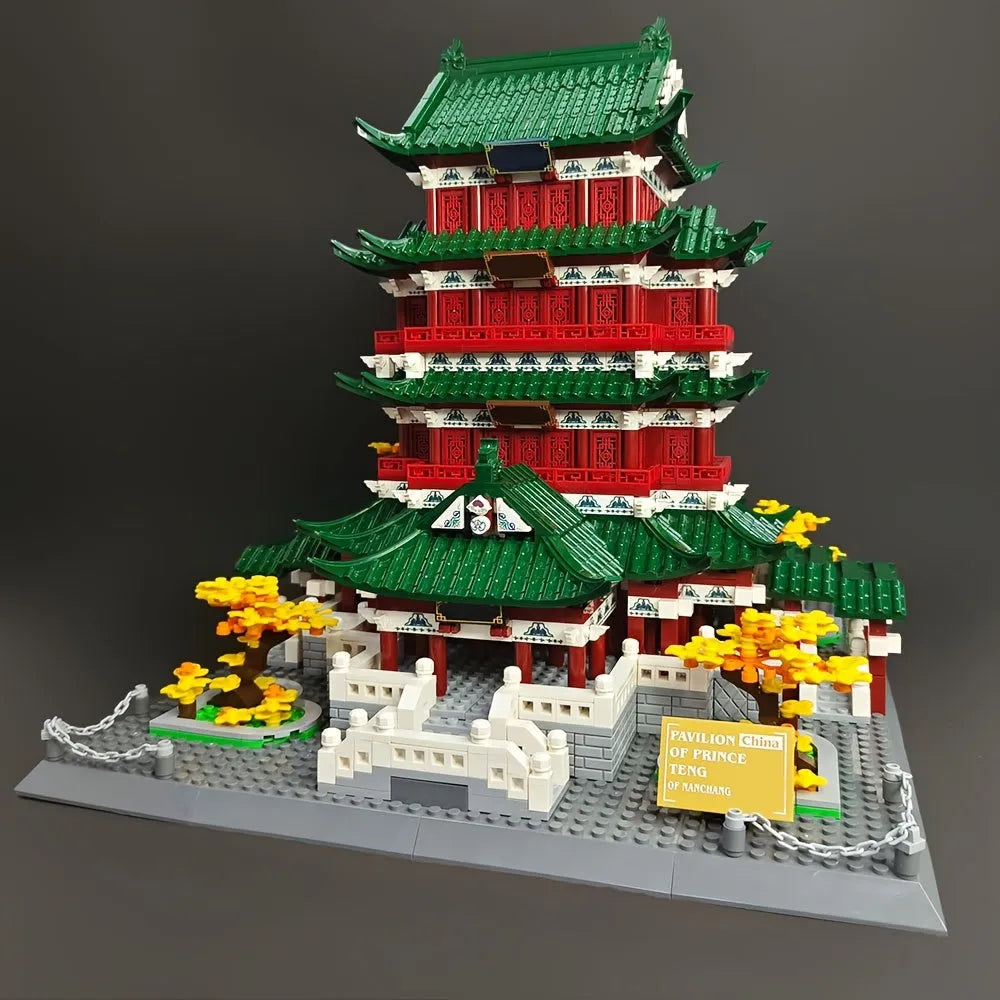 Building Blocks Architecture Famous Pavilion of Prince Teng Bricks Toy Construction Set Toys - 1