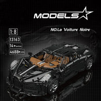 Thumbnail for Building Blocks MOC Motorized Bugatti La Voiture Noire Racing Car Bricks Toy - 2