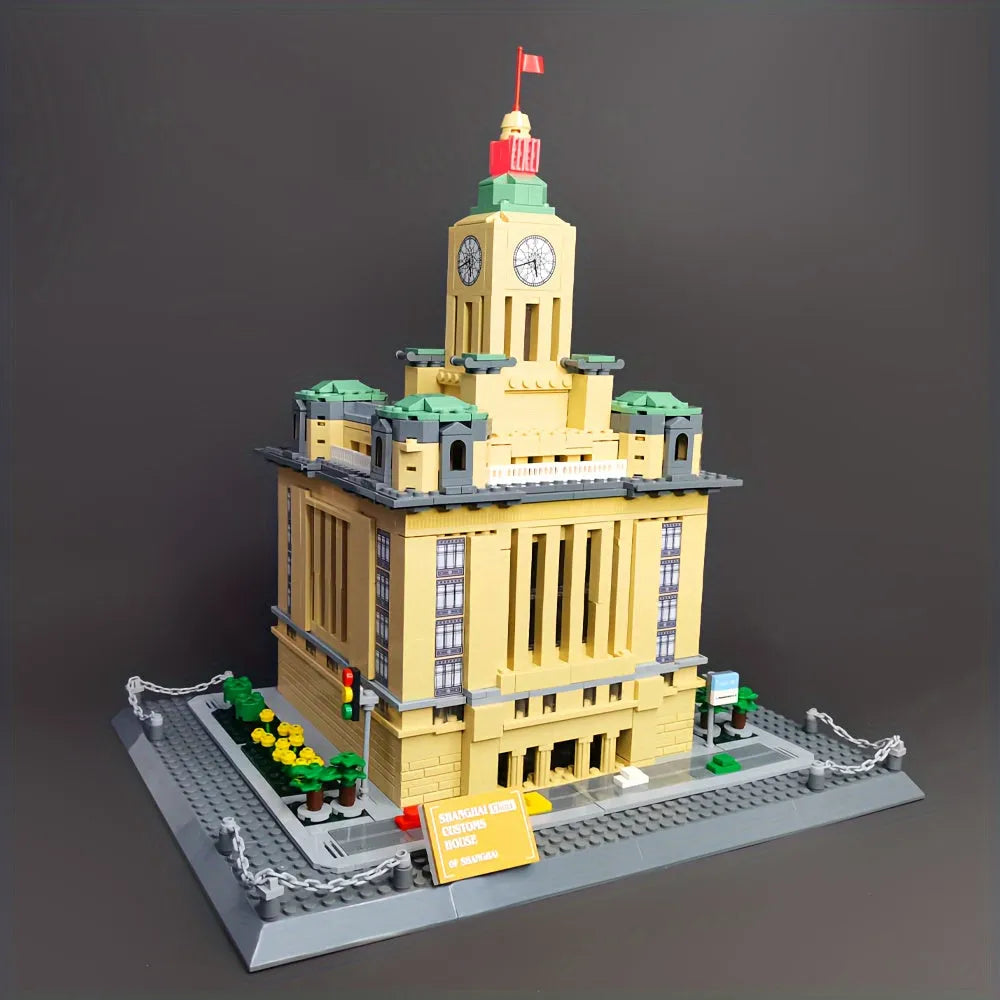 Building Blocks Architecture Famous Shanghai Customs House Bricks Toy - 2