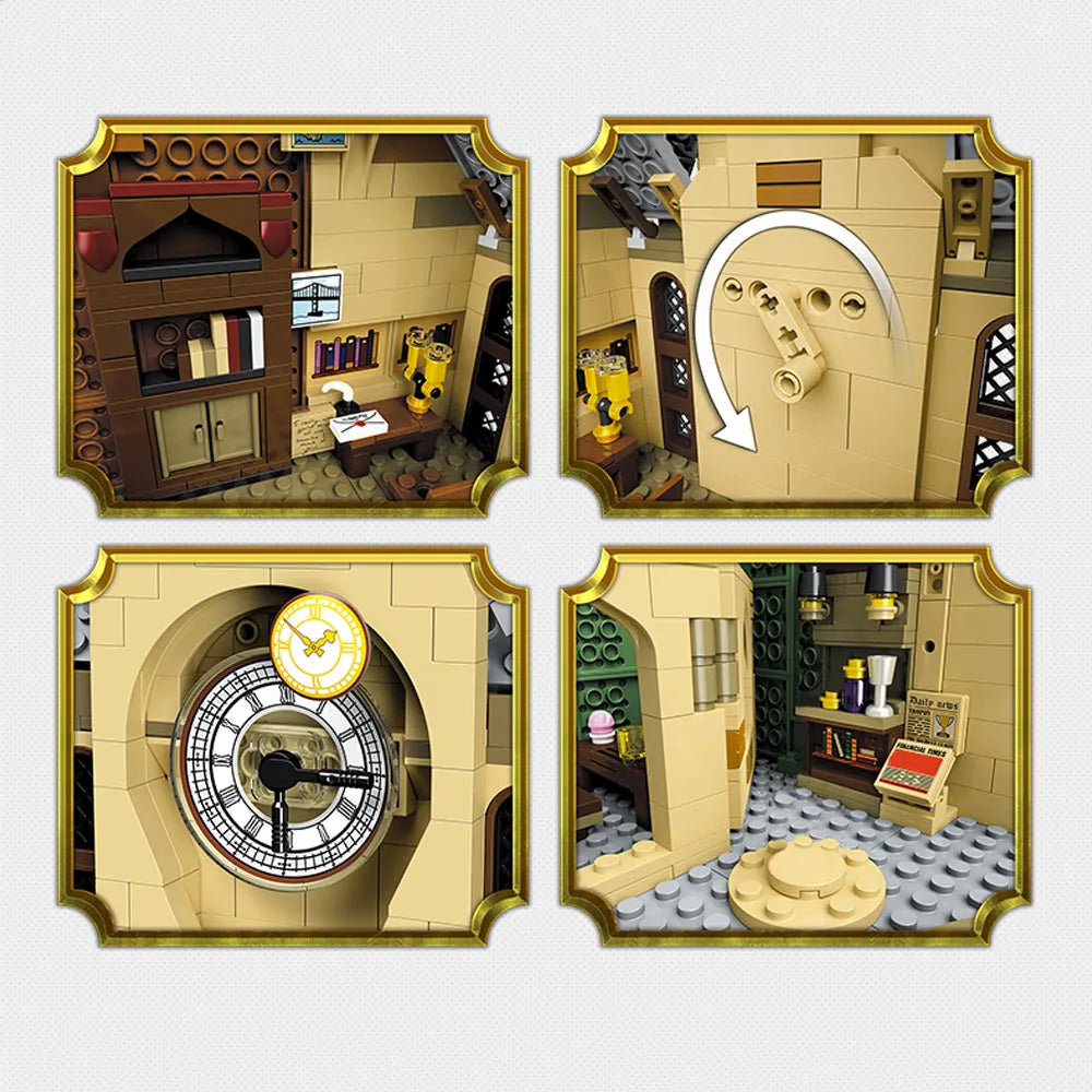 Building Blocks Harry Potter MOC Hogwarts Magic Clock Tower Bricks Toy - 3