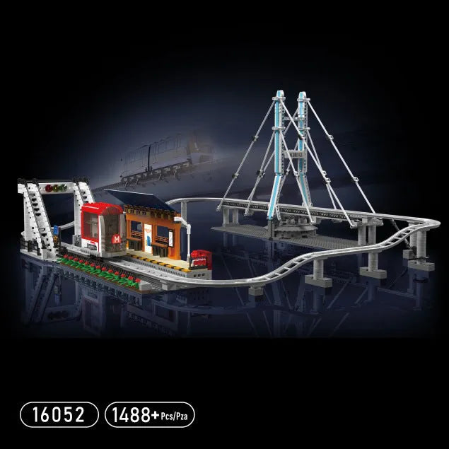 Building Blocks Tech City Motorized Urban Railcar Bricks Toy - 3