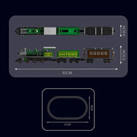 Thumbnail for Building Blocks Tech RC 4-4-0 Steam Locomotive RC Train Bricks Toy Construction Set Toys - 3