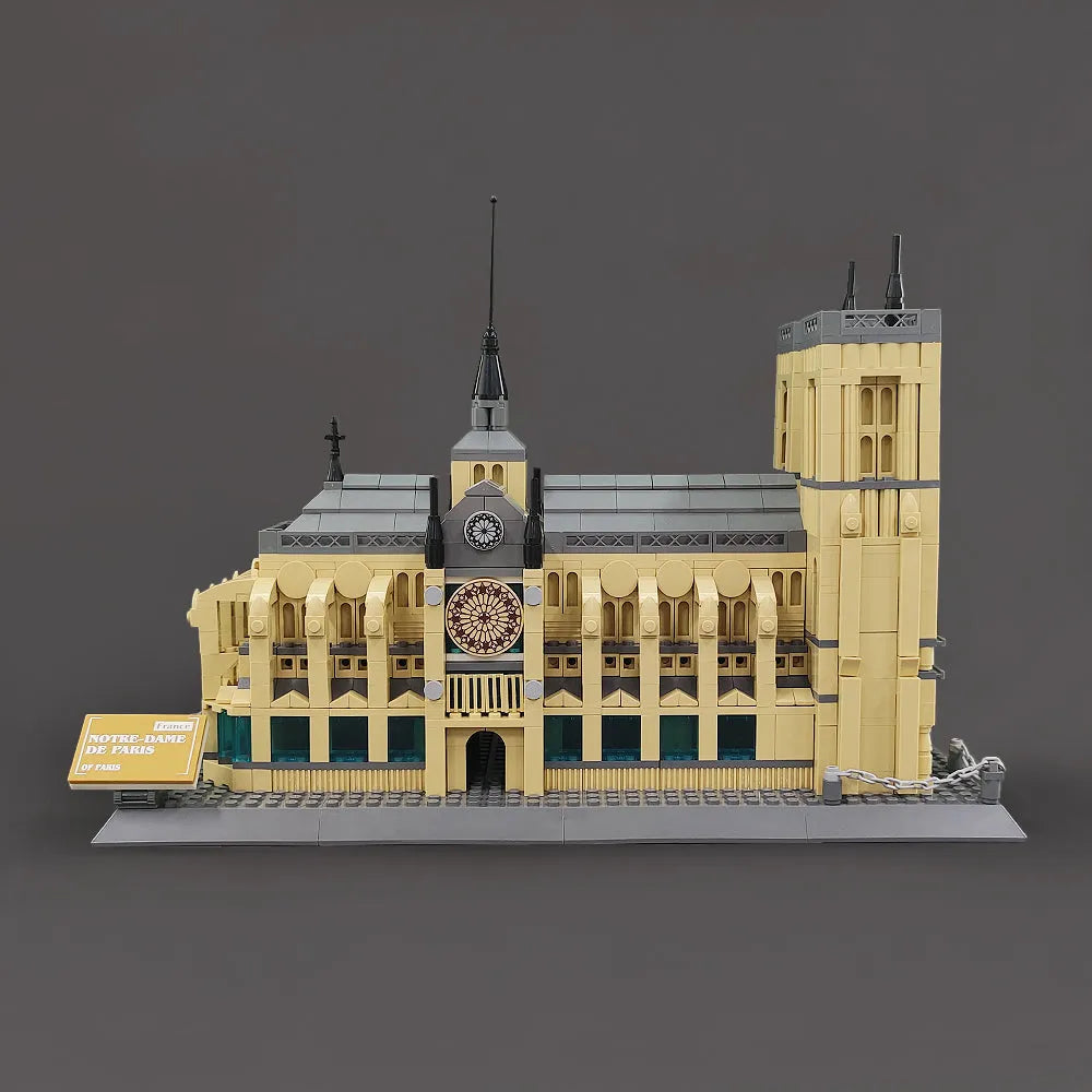Building Blocks MOC Architecture Paris Notre Dame Cathedral Bricks Toy Construction Set Toys - 18