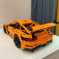 Thumbnail for Building Blocks Tech MOC 20001 Porsche 911 GT3 RS Racing Car Bricks Toy - 2