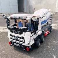 Thumbnail for Building Blocks Tech MOC APP Mechanical RC Mixer Truck Bricks Toy - 2