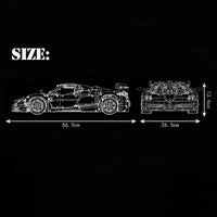 Thumbnail for Building Blocks MOC Supercar Pagani Huayra Racing Car Bricks Toy - 3