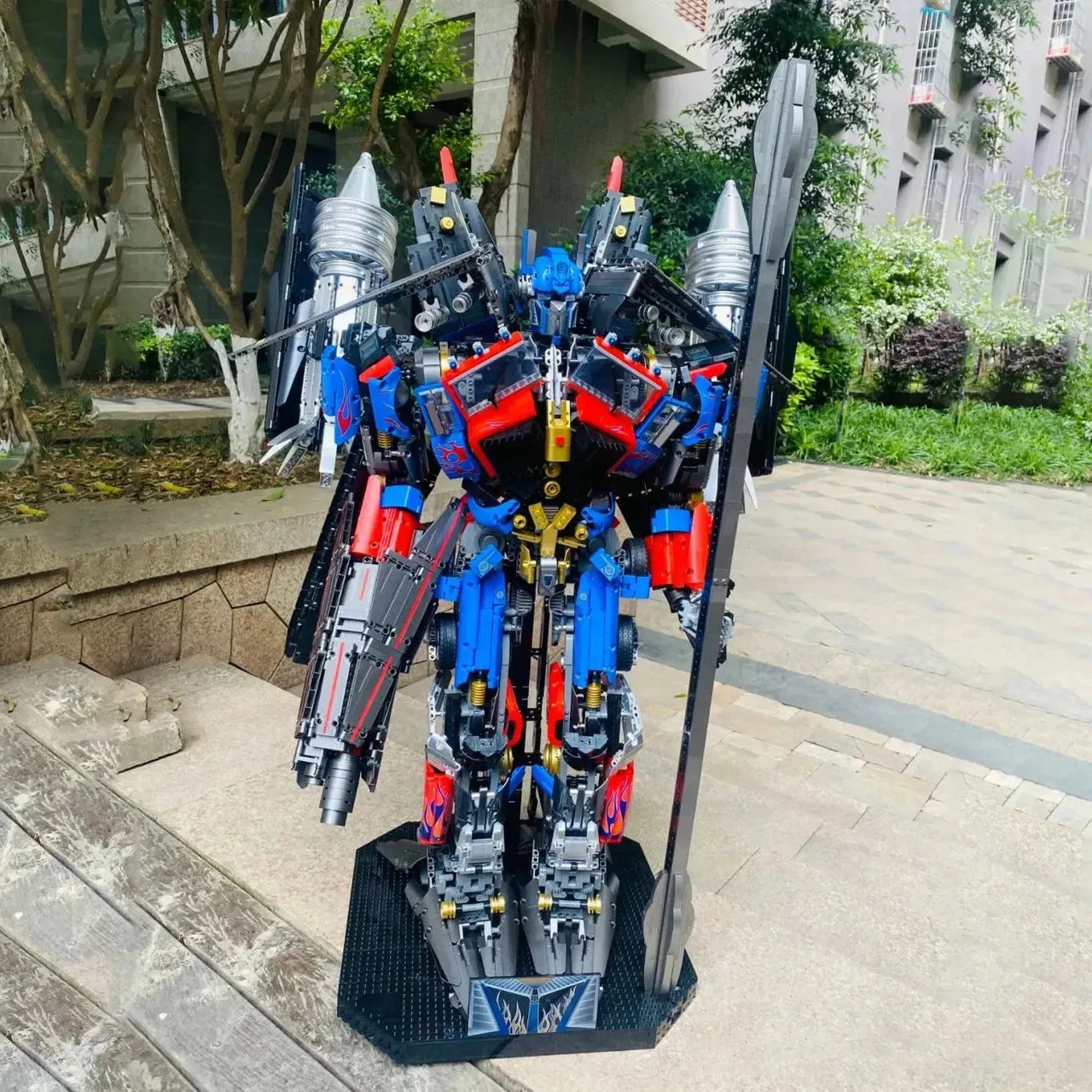 Building Blocks DJ Rambo Man MOC Mecha Transformer Robot Bricks Toys Construction Set Toys - 3