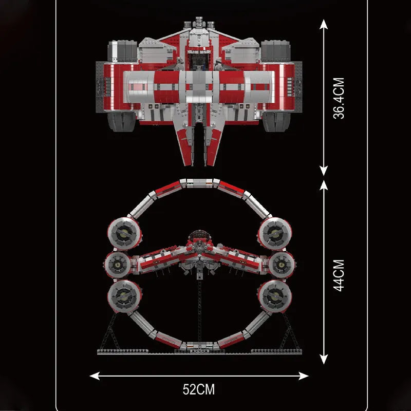 Building Blocks Star Wars MOC Interstellar Ring Fighter Bricks Toy - 4
