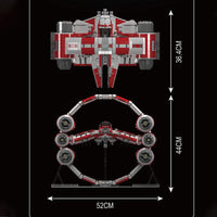 Thumbnail for Building Blocks Star Wars MOC Interstellar Ring Fighter Bricks Toy - 4
