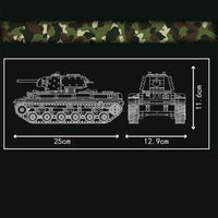 Thumbnail for Building Blocks Military Motorized KV - 1 Heavy Tank Bricks Toy - 6