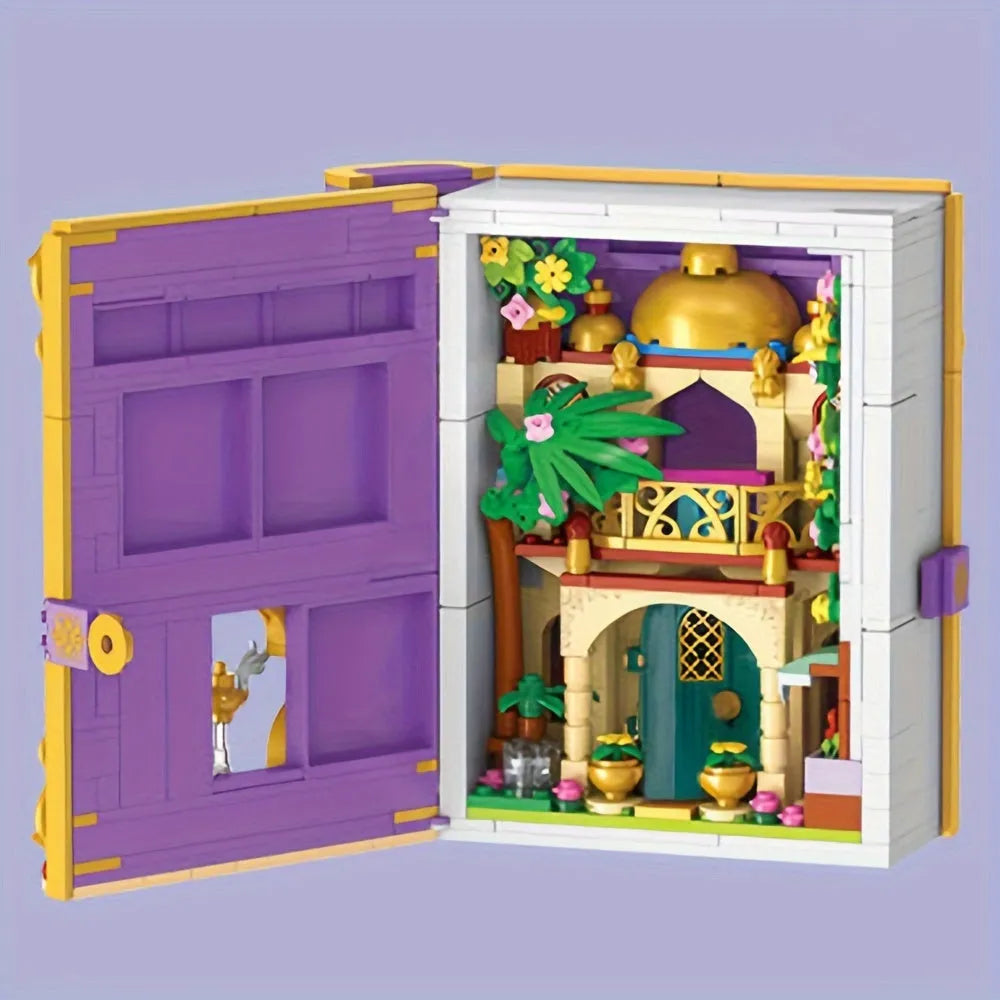 Building Blocks Creator Expert Aladdin Magic Lamp 3D Book Bricks Toy Construction Set Toys - 3