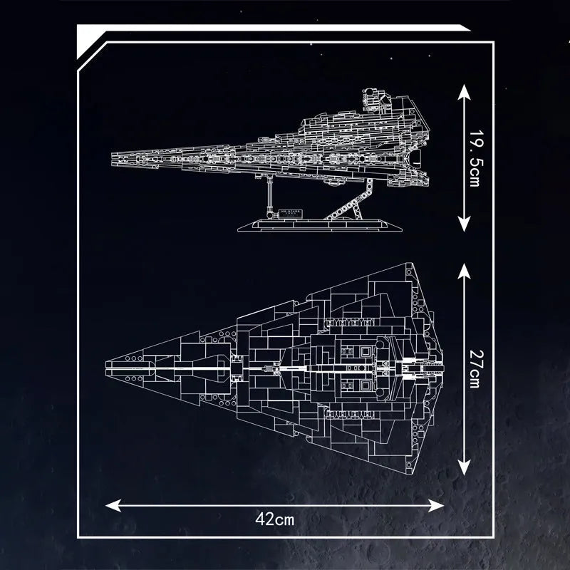 Building Blocks Star Wars MOC Imperial Star Destroyer Bricks Toy - 2