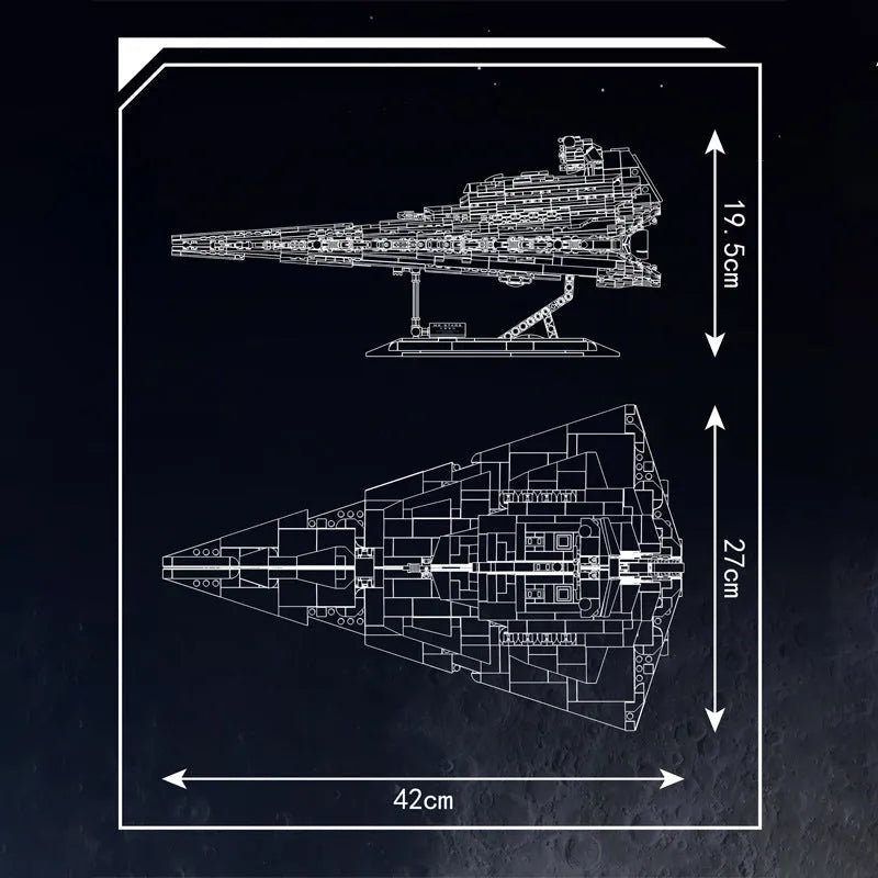 Building Blocks Star Wars MOC Imperial Destroyer Bricks Toy - 2