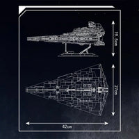 Thumbnail for Building Blocks Star Wars MOC Imperial Star Destroyer Bricks Toy - 2