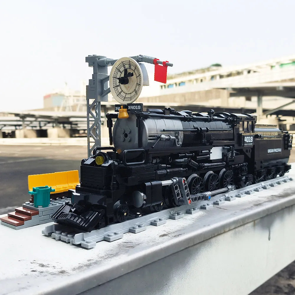 Building Blocks Tech MOC Big Boy Simulation City Train Bricks Toy Construction Set Toys - 8