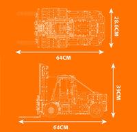 Thumbnail for Building Blocks Tech Motorized RC Heavy Forklift Truck Bricks Toy - 4