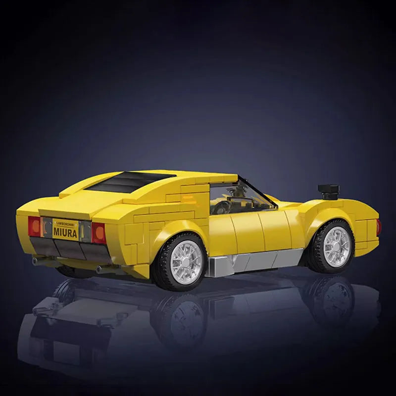 Building Blocks Tech Mini Lambo Miura Speed Champions Racers Bricks Toy Construction Set Toys - 4