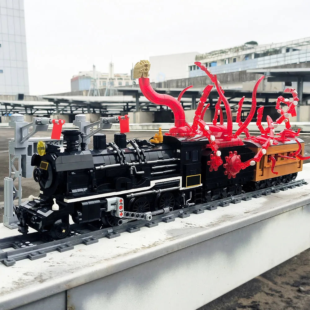 Building Blocks Tech MOC Assembled Unlimited Train Bricks Toys - 3