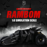 Thumbnail for Building Blocks Motorized MOC Tech Dark Knight Rambom Car Bricks Toys - 5