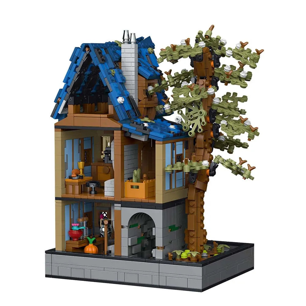 Building Blocks Creator Expert MOC Medieval Magician House Bricks Toy - 1