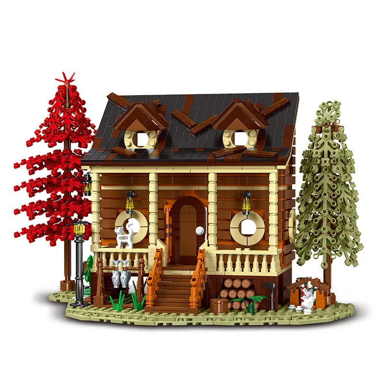 Building Blocks Creator Expert MOC Forest Cabin Bricks Toy - 1