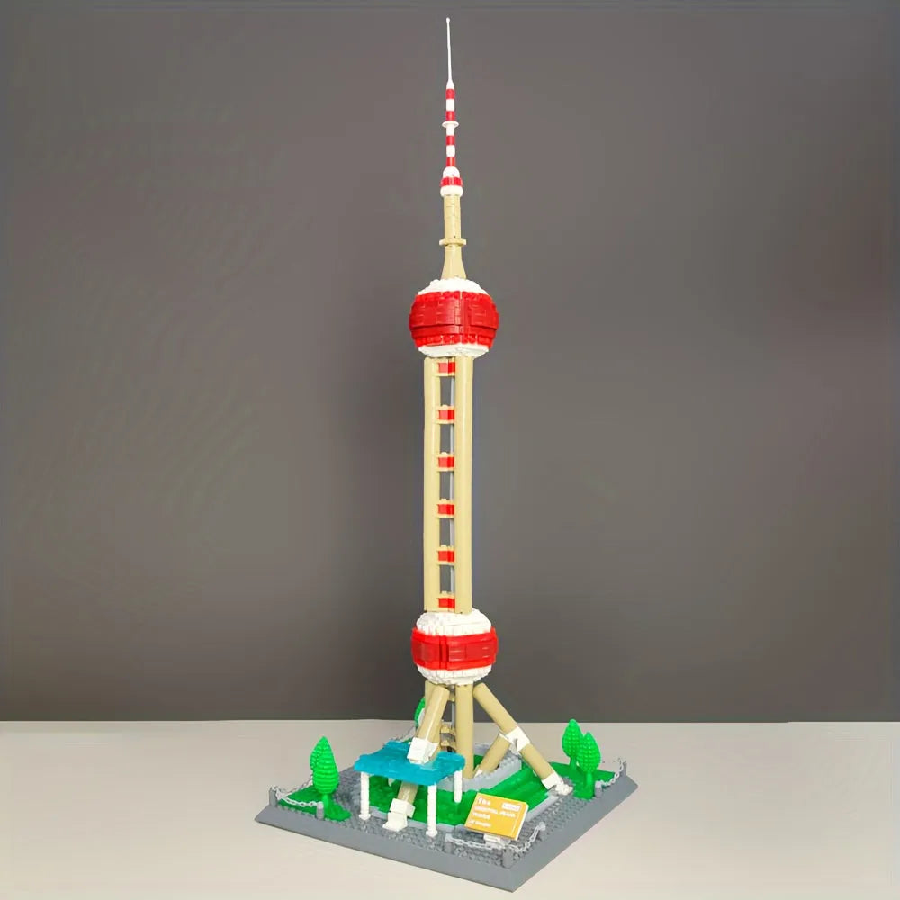 Building Blocks MOC 5224 Architecture Oriental Pearl Tower Bricks Toy Construction Set Toys - 1